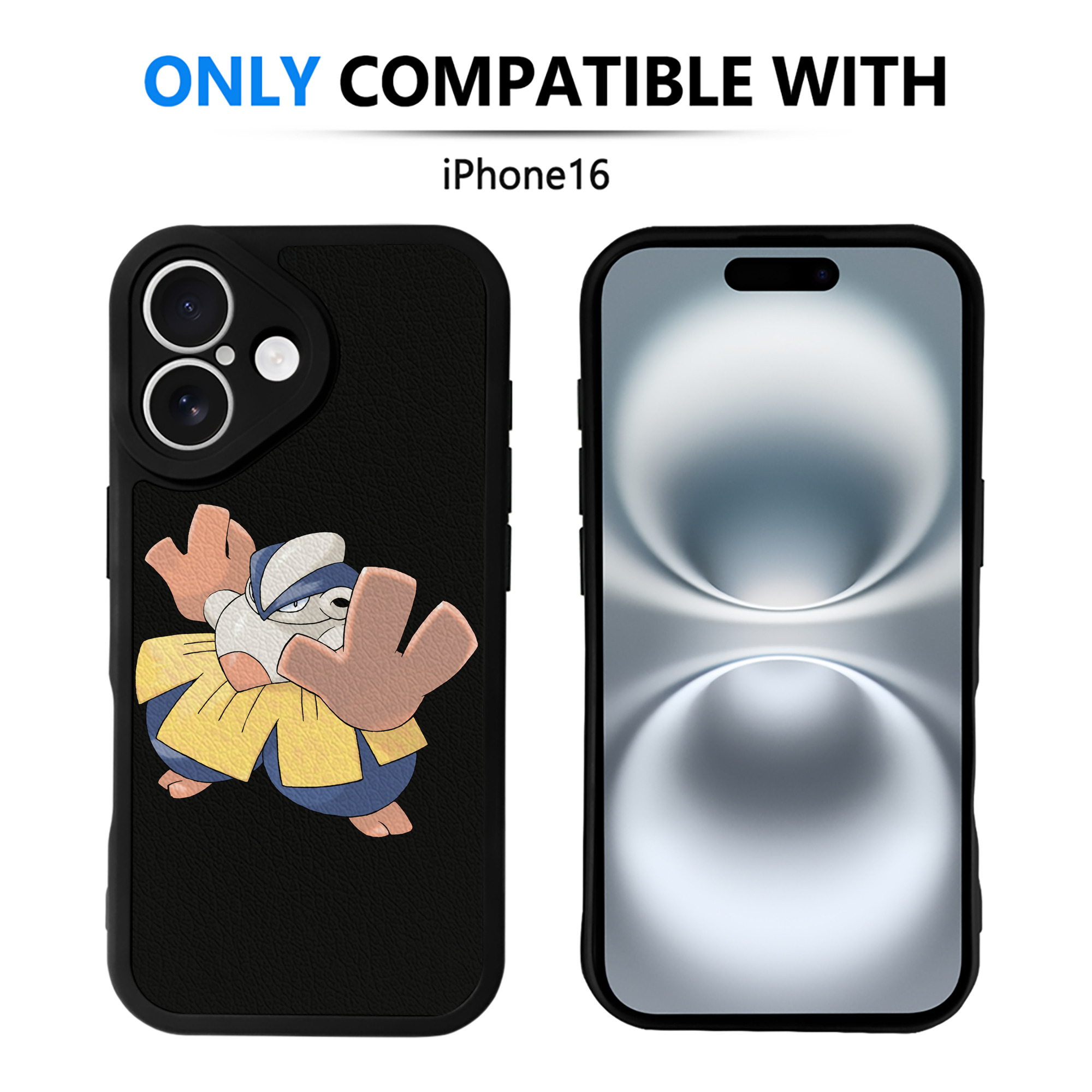 （画像用） ポケットモンスター Pokémon 【iPhone 16シリーズ対応】シリコンスマホケース（レザー調） 材質：シリコン